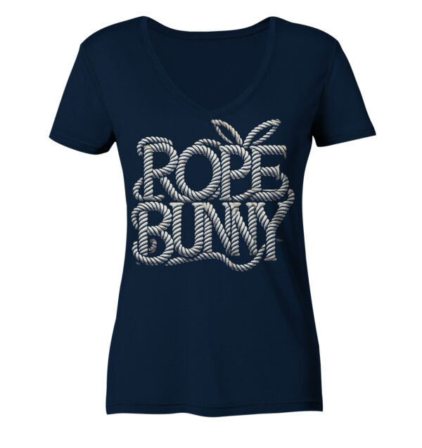 Rope Bunny - Ladies V-Neck Shirt – Bild 3